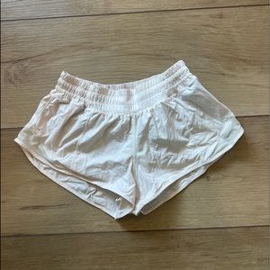 Women’s Lululemon Light Pink Hotty Hot shorts